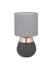 relaxdays Tischlampe in Grau/ Kupfer - (H)32 x Ø 18 cm