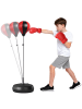 HOMCOM Punchingball Set,Ø43 x 126-144H cm,Rot+Schwarz