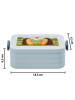 Mr. & Mrs. Panda Bento Box Igel Liebe Design ohne Spruch in Blau Pastell