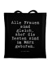 Mr. & Mrs. Panda Tragetasche Alle Frauen sind gleich,... mit Spruch in Schwarz