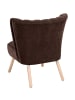 58 aufm Kessel SESSEL Kadisha Bezug Velourstoff Buche natur / braun