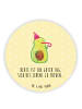Mr. & Mrs. Panda magnet Avocado Feier mit Spruch in Gelb Pastell