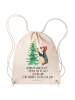 Mr. & Mrs. Panda Sportbeutel Pinguin Weihnachtsbaum mit Spruch in Creme