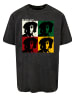 F4NT4STIC Oversize T-Shirt Bob Marley Colour Blocks Two Sleeves Reggae Music in schwarz