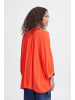 ICHI Shirtbluse IHMARRAKECH SO SH4 20118576 sommerliche Bluse mit Serafino-Kragen in Orange