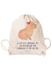 Mr. & Mrs. Panda Turnbeutel Capybara Blume mit Spruch in Creme