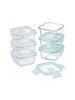 relaxdays 6 x Glasbehälter mit Deckel in Transparent - 520 ml