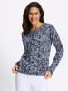 WITT WEIDEN Druck-Shirt in marine-grau-bedruckt