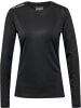 Hummel T-Shirt "Hmlrun Jersey L/S Woman" in Schwarz