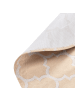 Beliani Outdoorteppich MOSORE in Beige/Weiß - (W) 120 x (L) 120 cm