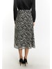 faina Damen Rock Mit Zebra-Print in Weiss Schwarz