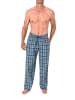 NORMANN Lange Schlafanzug Pyjama Flanell Hose kariert - 88101 in marine