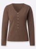 creation L Woll-Mix-Pullover in braun