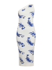 myMo Women Dress in Wollweiss Blau
