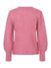 More & More Rundhalspullover, Strukturstrick in berry rose