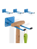relaxdays 4 x Gerätehalter in Blau