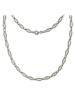 SilberDream 925 Silber vergoldet (Gelbgold 333) Damen SilberDream Halsketten Oval  ca. 45cm