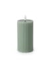 relaxdays 4 x LED Kerzen in Khaki - (H)18 x Ø 7,5 cm