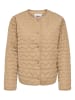 ONLY Wattierte Jacke Herzsteppung Knopfleiste in Beige