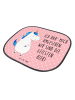 Mr. & Mrs. Panda Sonnenblende Auto Einhorn Mann mit Spruch in Rot Pastell