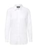 GOLDNER Leinenbluse Bequeme Damen Businessbluse in weiß