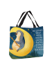 Mr. & Mrs. Panda Tote Bag Pinguin Mond Design mit Spruch in Weiß