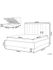 Beliani Doppelbett SEZANNE in Grau/Schwarz - (W) 190 x (H) 142 x (L) 215 cm