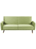 Beliani 3-Sitzer Sofa SENJA in Grün/Braun - (W) 198 x (H) 87 x (L) 95 cm