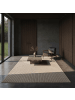 KADIMA DESIGN Kurzflorteppich Skandi 3D-Bögen Waschbar Wohnzimmer in Beige