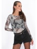myMo ROCKS Women Blouse in grey multicolor