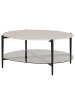 home24 home24 Couchtisch (1er Set) - Marmor Weiß Dekor - Keramik & Stahl - 94.0 x 40.0 x 94.0 cm in Marmor Weiß Dekor