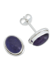 mantraroma 925er Silber - Ohrstecker (L) 11 x (B) 9 mm mit Amethyst