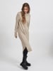 Vila Langarm Midi Strickkleid Loose Fit Pullover Dress VIRIL in Beige