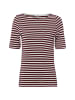 s.Oliver T-Shirt in aubergine weiß