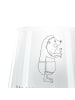 Mr. & Mrs. Panda Windlicht Glas Igel Wein mit Spruch in Transparent