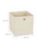 relaxdays 4 x Aufbewahrungsbox in Beige - (B)30 x (H)30 x (T)30 cm