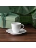 Villeroy & Boch 6er Set Espressotassen mit Untertassen Pura 50 ml weiß in weiß
