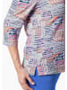 GOLDNER Tunika Tunika-Druckshirt mit Stehkragen in blau / lila / lachsrosa / gemustert