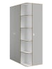 Feldmann-Wohnen Kleiderschrank Pinio weiß, lichtgrau 120 / 60 / 196,5cm