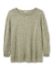 sheego Pullover in hellkhaki meliert