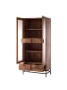 home24 Vitrinenschrank GRASBY in Pinie Dunkel