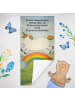 Mr. & Mrs. Panda Sporthandtuch Einhorn Regenbogen Design mit Spruch in Weiß