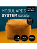 Lumaland LUMALAND Modularer Sitzsack-Hocker aus der Cord-Reihe, 54x54x40 cm - Bezug soft