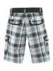 Kidsworld Shorts in anthrazit-türkis-kariert