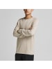 Jack and Jones JJEHILL Knit Crew Neck in Sand