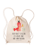 Mr. & Mrs. Panda Gym Bag Hummer Weizen mit Spruch in Creme