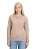 CARTOON Kaschmir-Pullover mit Rundhalsausschnitt in Funghi  Melange