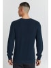 BLEND Rundhals Strickpullover Basic Langarm Sweater in Navy