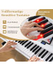 COSTWAY Keyboard Piano 88 Tasten mit Hocker in Weiß