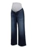 mama licious Umstandsjeans mit weitem Bein in Dark Blue Denim